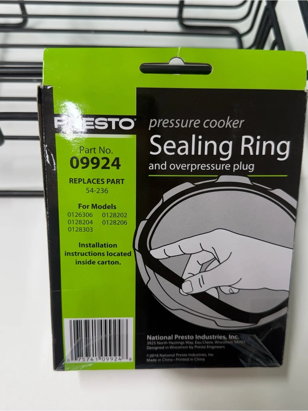 Presto Pressure Cooker Sealing Ring & over pressure plug  09924